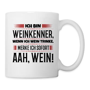 Weinkenner sind die besten - Tasse - Weiß - Rechts