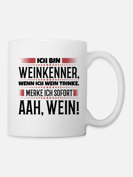 Weinkenner sind die besten - Tasse - Weiß