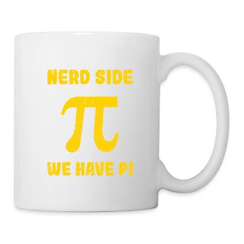 Komm auf die Nerd-Seite Wir haben Pi Day Math Nerd - Tasse - Weiß - Rechts