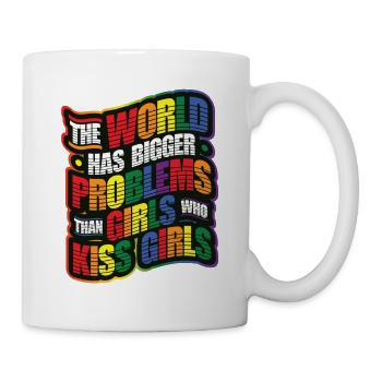 Des problèmes plus graves que les filles, les filles homosexuelles - Mug blanc - blanc - Droite