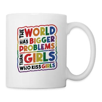 Des problèmes plus graves que les filles, les filles homosexuelles - Mug blanc - blanc - Droite