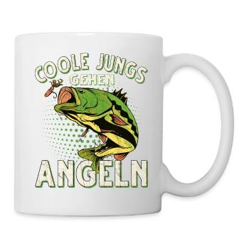 Coole Jungs Gehen Angeln Fischen Angler - Tasse - Weiß - Rechts