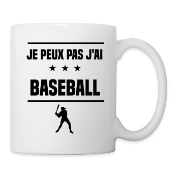 Je Peux Pas baseball baseballeur batteur humour - Mug blanc - blanc - Droite