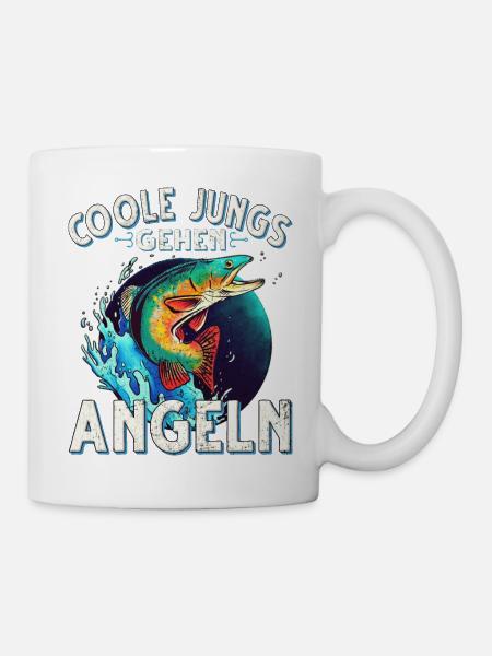Coole Jungs Gehen Angeln Fischen Angler - Tasse - Weiß