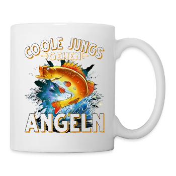 Coole Jungs Gehen Angeln Fischen Angler - Tasse - Weiß - Rechts
