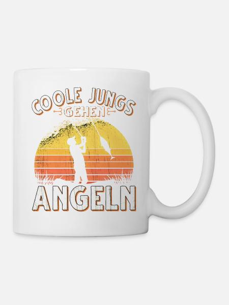 Coole Jungs Gehen Angeln Fischen Angler - Tasse - Weiß