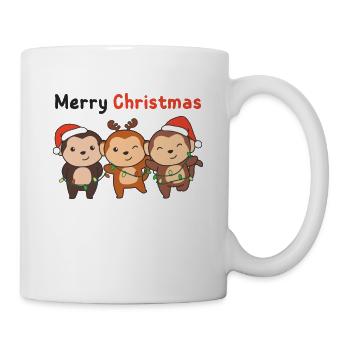 Monkey Christmas Animals Monkeys Merry Christmas - Mug - white - Right