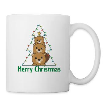 Beaver Christmas Tree Christmas Animals Beavers - Mug - white - Right