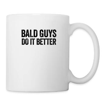 Lustiges Glatze keine Haare Sprüche Fun Geschenk - Tasse - Weiß - Rechts