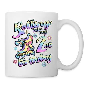 Rolling Into My 2nd Birthday Roller Skater Inline - Mug - white - Right