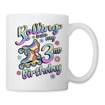 Roulant dans mon 3ème anniversaire roller skater inline - Mug blanc - blanc - Droite