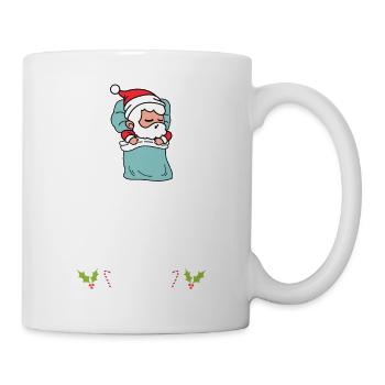 Weihnachten Pyjama Schlafanzug Schlafshirt - Tasse - Weiß - Rechts