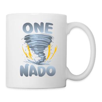 One-nado warning 1st birthday | Tornado - Mug - white - Right