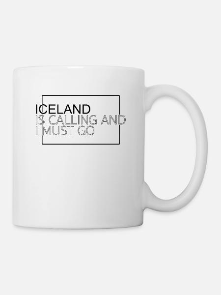 Island Spruch - Tasse - Weiß