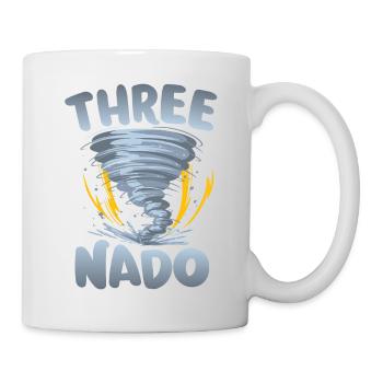 Three Cyclone Warning 3rd birthday | Tornado - Mug - white - Right