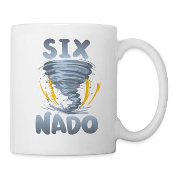 Six-nado Warning 5th birthday | Tornado - Mug - white - Right