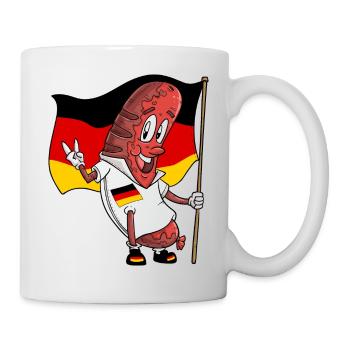 Deutsche Schweinsbratwurst - Tasse - Weiß - Rechts