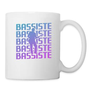 Retro Bassist Bass Guitar - Mug - white - Right