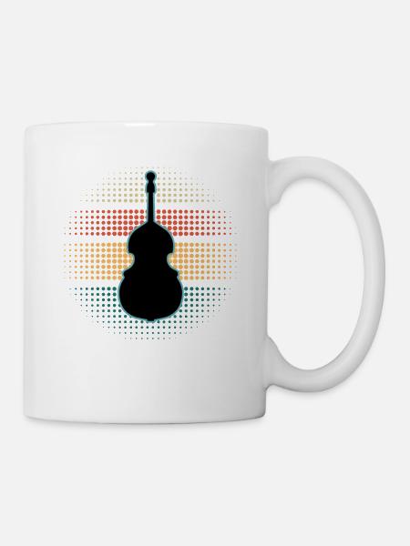 Kontrabass - Tasse - Weiß