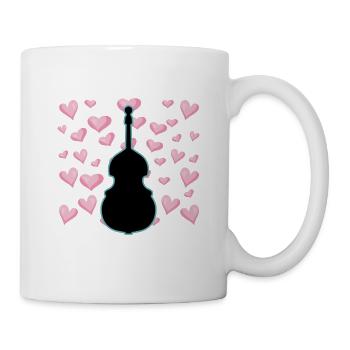 Contrebasse - Mug blanc - blanc - Droite