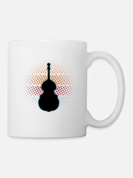 Kontrabass - Tasse - Weiß