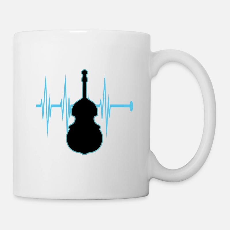 Kontrabass - Tasse - Weiß