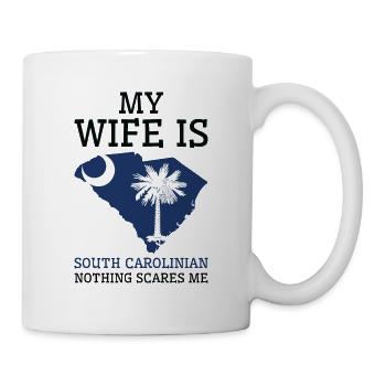 Rien ne me fait peur femme de Caroline du Sud - Mug blanc - blanc - Droite