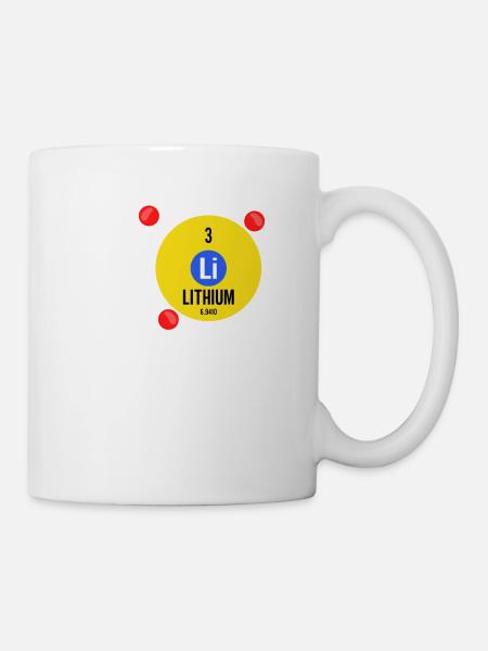 Lithiumatom-Chemie für Chemiker Lehrer - Tasse - Weiß