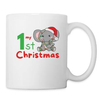 Éléphant de Noël Eléphant mon 1er Noël - Mug blanc - blanc - Droite