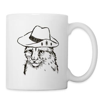 Lynx Cowboy - Mug blanc - blanc - Droite