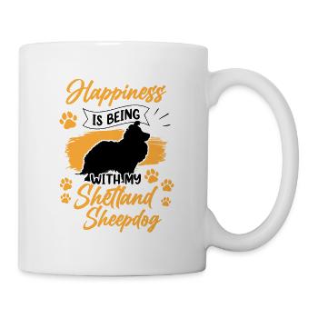 Shetland Sheepdog happy British sheepdog - Mug - white - Right
