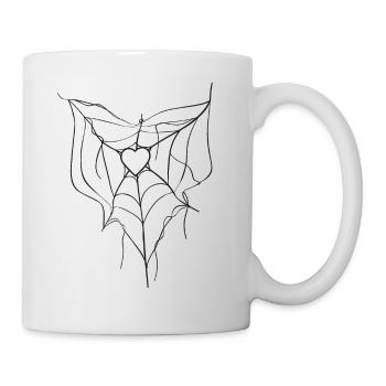 Toile d’araignée Coeur Gothique Goth Spider Net - Mug blanc - blanc - Droite