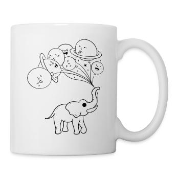 Planètes du système solaire - Aérospatiale Drôle d’éléphant - Mug blanc - blanc - Droite
