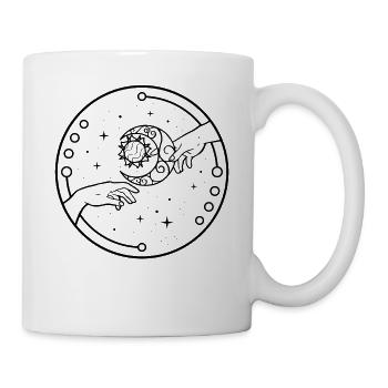 Bohemian Aesthetic Creation Of Adam Sun and Moon - Mug - white - Right