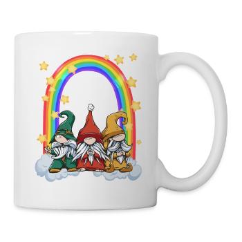 three gnomes at the Rainbow Gate - Mug - white - Right