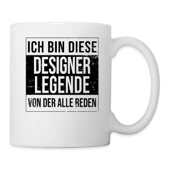 Illustrator Geburtstag geboren Legende Designer - Tasse - Weiß - Rechts