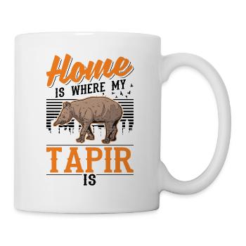 Zuhause ist wo mein Tapir ist - Tasse - Weiß - Rechts