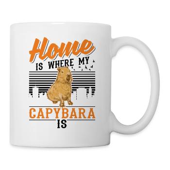 Home is where my capybara is capybara capybara - Mug - white - Right