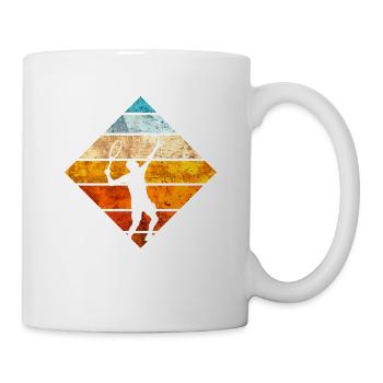 Tennis serve vintage gunge - Joueur de tennis - Mug blanc - blanc - Droite