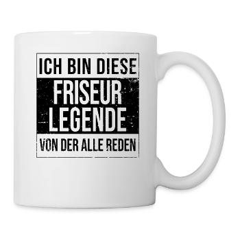 Haarstylist Geburtstag geboren Legende Friseur - Tasse - Weiß - Rechts