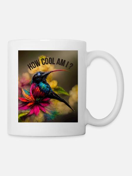 Lustiges Kolibri-Thema für lächelnde Menschen - Tasse - Weiß