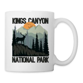 Kings Canyon National Park Mountains Deer - Mug - white - Right