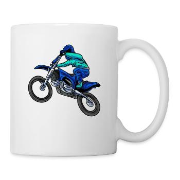 Motorcross Stuntman - Tasse - Weiß - Rechts
