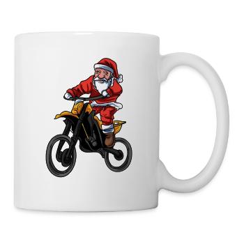 Dirt Bike Motorrad Motorcross - Tasse - Weiß - Rechts