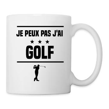Je Peux Pas J'ai golf golfeur humour - Mug blanc - blanc - Droite