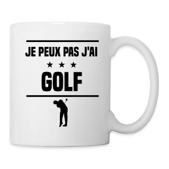 Je Peux Pas J'ai golf golfeur golfeur humour - Mug blanc - blanc - Droite