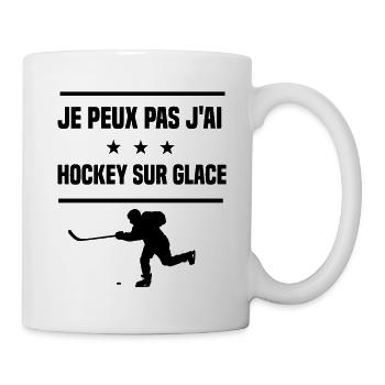 Je Peux Pas J'ai hockey sur glace hockeyeur humour - Mug blanc - blanc - Droite