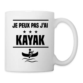 Je Peux Pas J'ai kayak kayakeur humour - Mug blanc - blanc - Droite