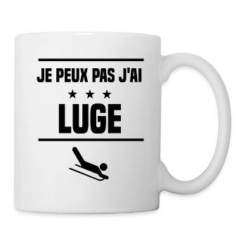 Je Peux Pas J'ai luge lugeur humour - Mug blanc - blanc - Droite