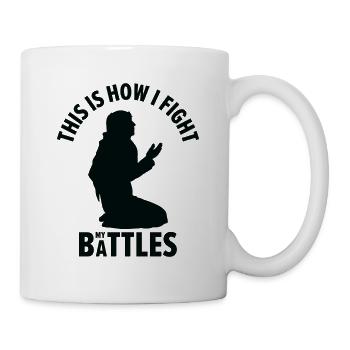 Jesus Anbetung Christliche Kämpfe Religiöser - Tasse - Weiß - Rechts